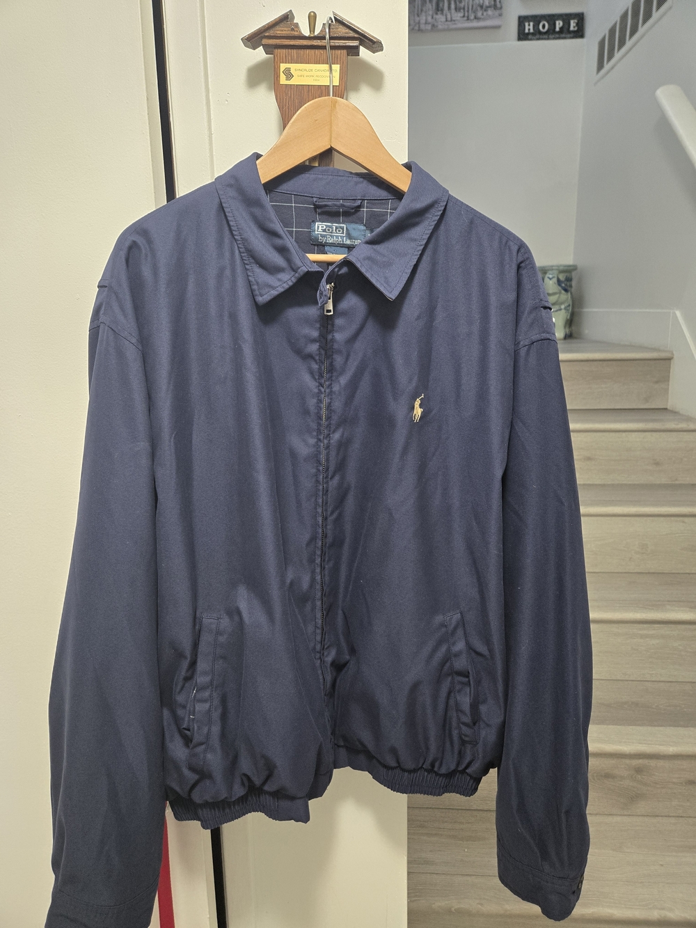 Ralph Lauren Navy Jacket Gold Pony Size XXL